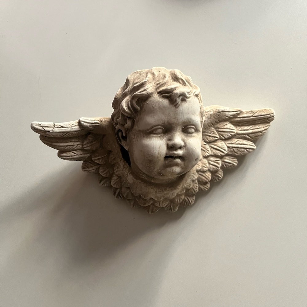 Cherubic Angel Wall Art in Beige